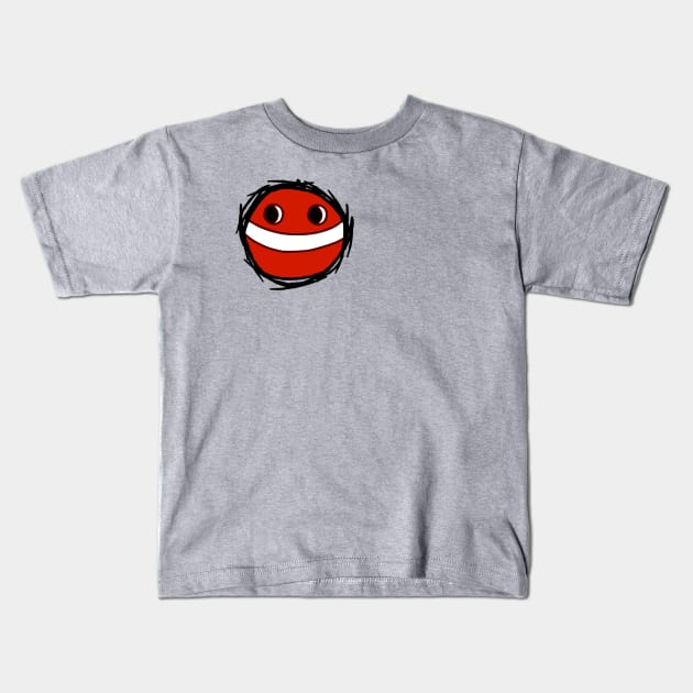 Red Pop-kun Kids T-Shirt by Z11ma